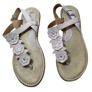 B.O.C. Born Concept Pink Floral T-Strap Sandals Butterfly Footbed 10M
